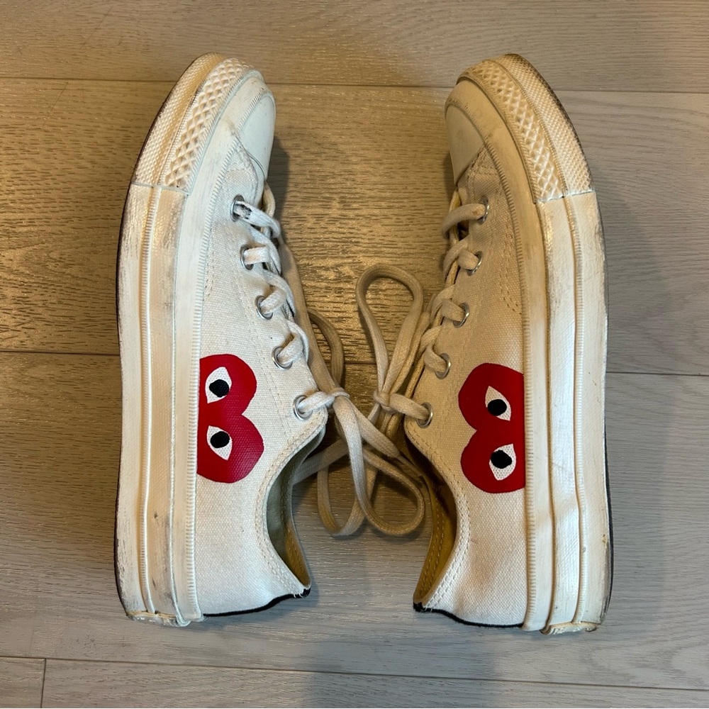 Converse Comme Des Garçons PLAY Low-Top Sneakers Women’s Size 6 - Picture 8 of 12